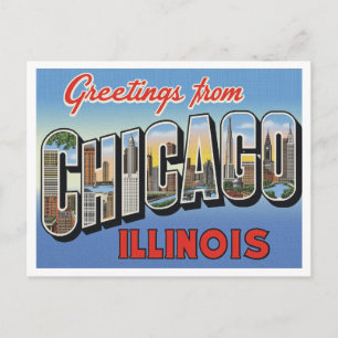 Grüße aus Chicago IL Postkarte