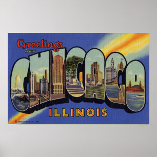 Grüße aus Chicago Illinois Poster