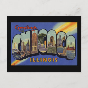 Grüße aus Chicago Illinois Postkarte