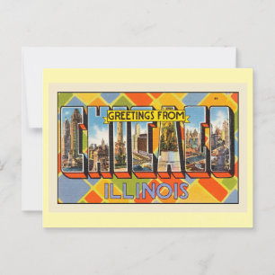 Grüße aus Chicago, Illinois Postkarte
