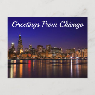 Grüße aus Chicago, Illinois Postkarte