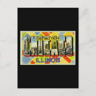 Grüße aus Chicago Illinois Postkarte