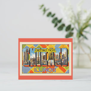 Grüße aus Chicago, Illinois Postkarte