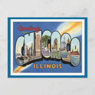 Grüße aus Chicago Illinois Postkarte