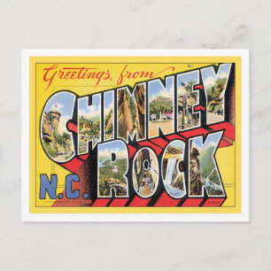 Grüße aus Chimney Rock North Carolina Postkarte