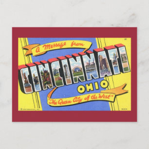 Grüße aus Cincinnati, Ohio Vintage Postkarte