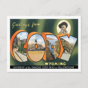 Grüße aus Cody Wyoming US Stadt Postkarte