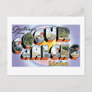 Grüße aus Coeur D Alene Postkarte
