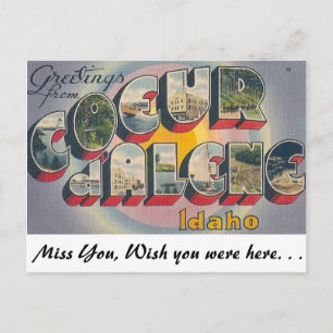 Grüße aus Coeur d'Alene, Idaho Postkarte