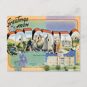 Grüße aus Colorado CO Postkarte