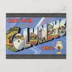 Grüße aus Columbus Ohio, Vintage Postkarte