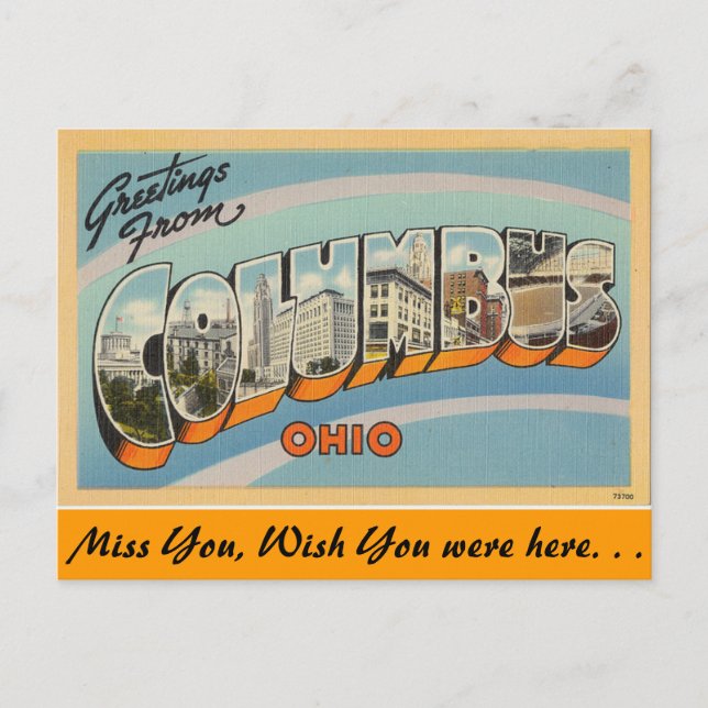 Grüße aus Columbus Postkarte (Vorderseite)