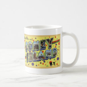Grüße aus Coney Island Vintage Postkarten-Mug Kaffeetasse