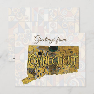 Grüße aus Connecticut Postkarte