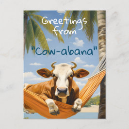 Grüße aus "Cow-abana" Urlaub Postkarte