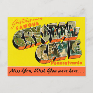 Grüße aus Crystal Cave Postkarte