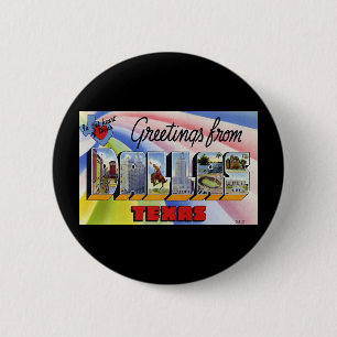 Grüße aus Dallas Texas Button