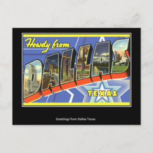 Grüße aus Dallas Vintage Postkarte