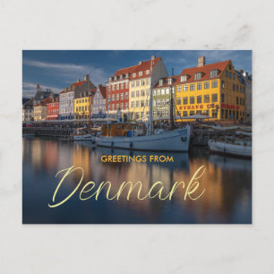 Grüße aus Dänemark Landschaftlich Postcard Nyhavn Postkarte