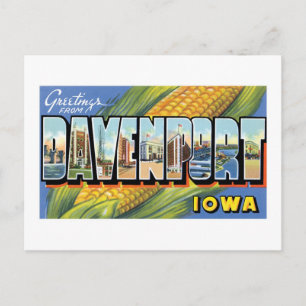 Grüße aus Davenport, Iowa! Postkarte