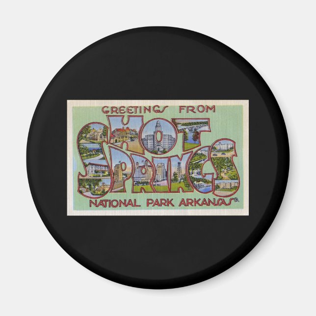 Grüße aus dem Hot Springs National Park Arkansas Magnet (Vorne)