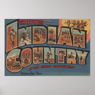 Grüße aus dem indischen Land im Südwesten Poster