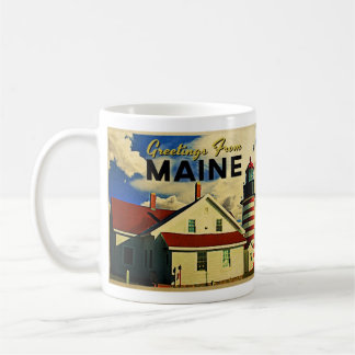 Grüße aus dem Leuchtturm Maine Kaffeetasse