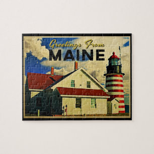 Grüße aus dem Leuchtturm Maine Puzzle