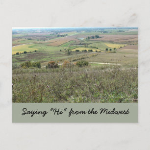 Grüße aus dem Mittleren Westen auf einer Postkarte