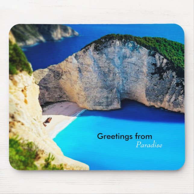 Grüße aus dem Paradies Mousepad (Vorne)