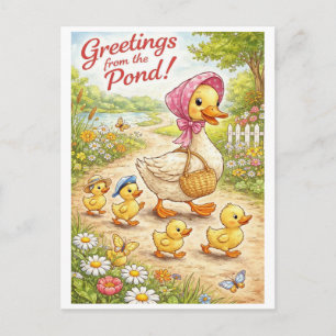 Grüße aus dem Teich! Postkarte