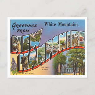 Grüße aus dem Weißen Gebirge, New Hampshire Postkarte