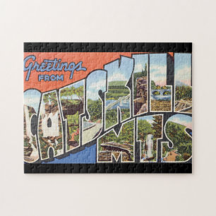 Grüße aus den Catskill Mts._Vintage Reiseplakat Puzzle