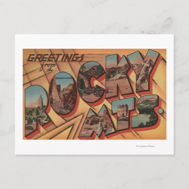 Grüße aus den Rocky Mountains Postkarte (Vorderseite)