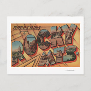 Grüße aus den Rocky Mountains Postkarte