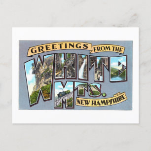Grüße aus den White Mountains, New Hampshire Postkarte
