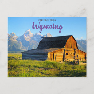 Grüße aus den Wyoming Post Card Tetons Postkarte