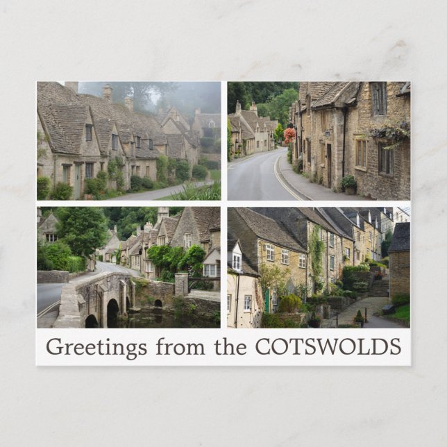 Grüße aus der Cotswolds-Postkarte Postkarte (Vorderseite)