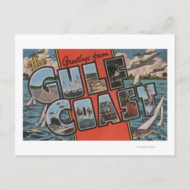 Grüße aus der Golfküste Postkarte (Vorderseite)