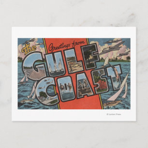 Grüße aus der Golfküste Postkarte