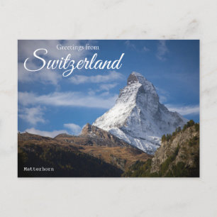Grüße aus der Schweiz Matterhorn Postkarte