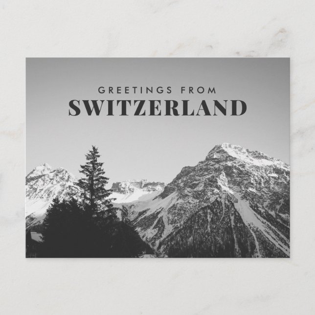 Grüße aus der Schweiz Postkarte (Vorderseite)