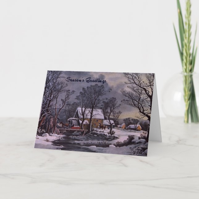 Grüße aus der Weihnachtskarte Feiertagskarte (Vorderseite)