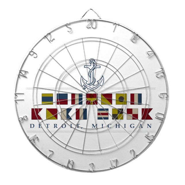 Grüße aus Detroit Dartscheibe (vorne)