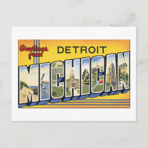 Grüße aus Detroit, Michigan Postkarte