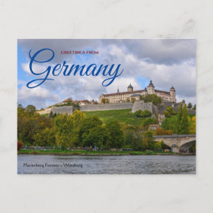 Grüße aus Deutschland Marienberg Würzburg Postkarte