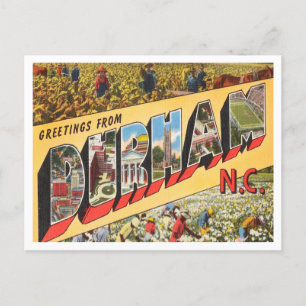 Grüße aus Durham, North Carolina Reise Postkarte