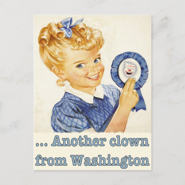 Grüße aus einem politischen Clown auf der Postkart Postkarte (Vorderseite)