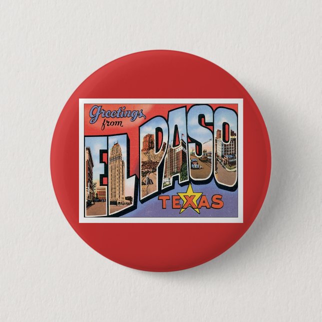 Grüße aus EL Paso, Texas Button (Vorderseite)