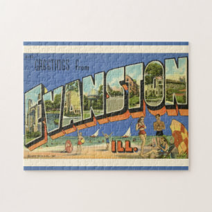 Grüße aus Evanston ILL 11x14 Puzzle